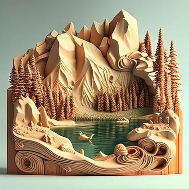 3D model lake (STL)